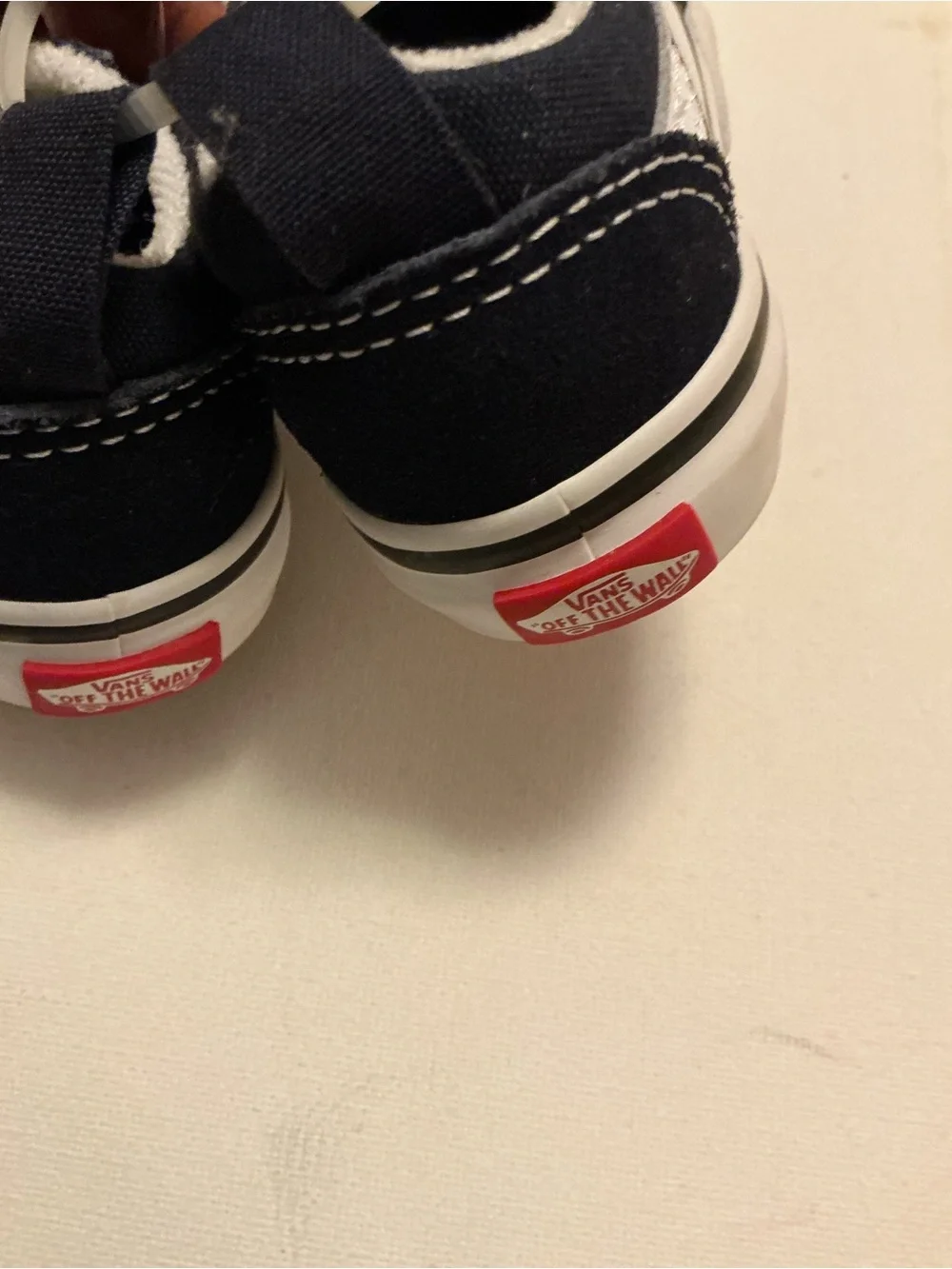 Vans Kids Navy and White Low-Top Sneakers